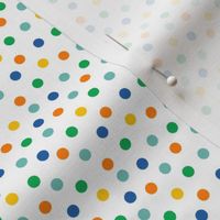 mini circus polkadots on white