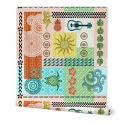 Modern Hawaii Tiki Quilt