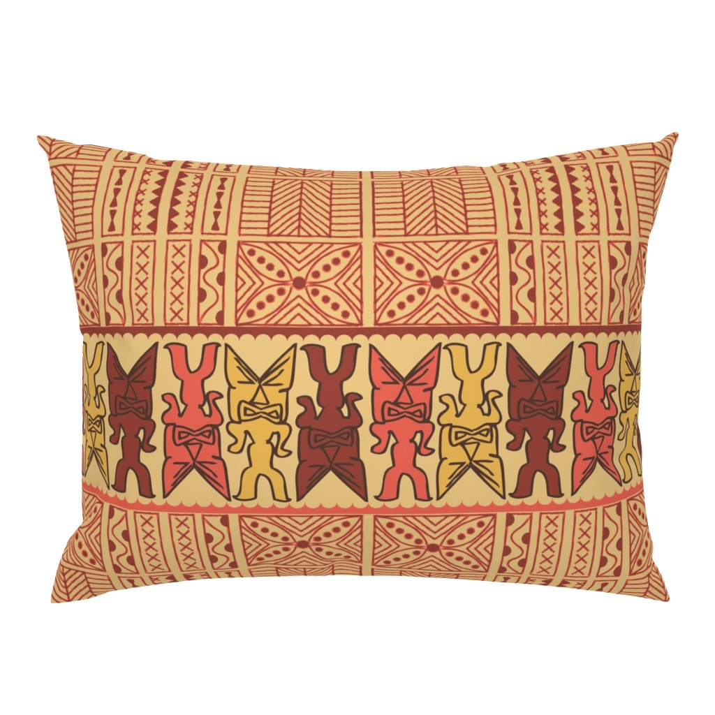 Coco and Red Clay Tiki Luau Tribal Print