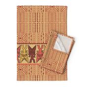 Coco and Red Clay Tiki Luau Tribal Print