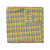 circus gingham, 1/2" squares on aqua