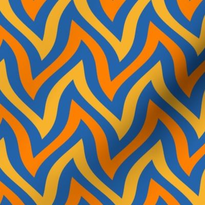 zigzag wave - blue, yellow, orange