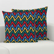 zigzag wave - navy brights