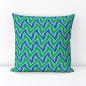 zigzag wave - aqua, blue, green