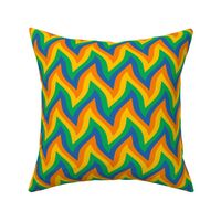 zigzag wave - orange, yellow, green, blue