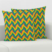 zigzag wave - orange, yellow, green, blue