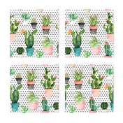 10.5" Cactus Obsession /Black & White / Polka Dots