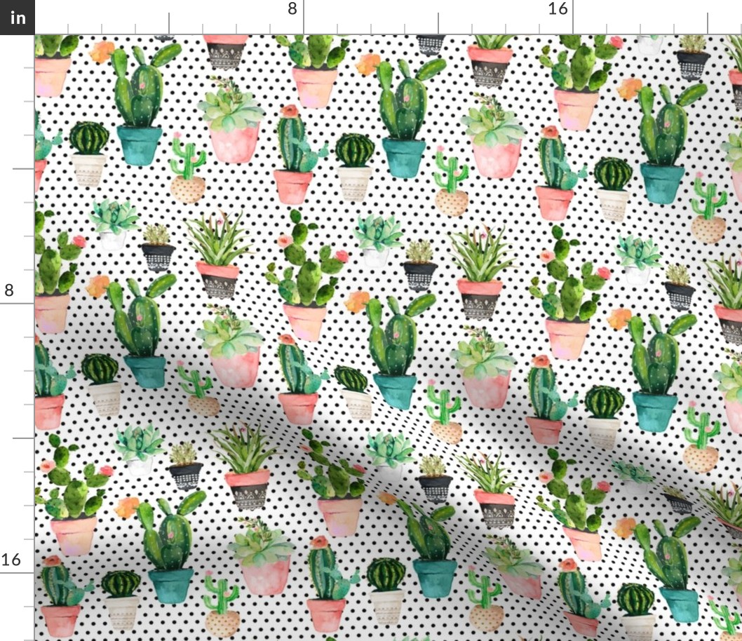 7"  Cactus Obsession /Black & White / Polka Dots