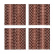 Chocolate Brown Rickrack Stripe, large