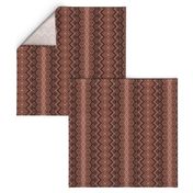 Chocolate Brown Rickrack Stripe, large