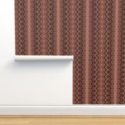 Chocolate Brown Rickrack Stripe, large