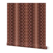 Chocolate Brown Rickrack Stripe, large