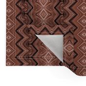 Chocolate Brown Rickrack Stripe, large