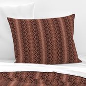 Chocolate Brown Rickrack Stripe, large