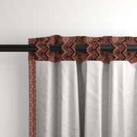 Chocolate Brown Rickrack Stripe, large