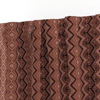 Chocolate Brown Rickrack Stripe, large