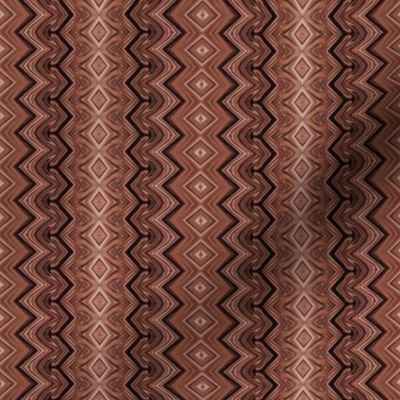 Chocolate Brown Rickrack Stripes