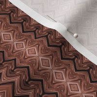 Chocolate Brown Rickrack Stripes