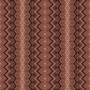 Chocolate Brown Rickrack Stripes