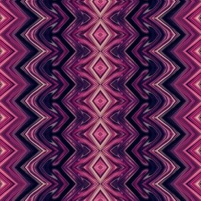 Dark Magenta Rickrack  Stripes