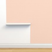 Square Grid - Coral White