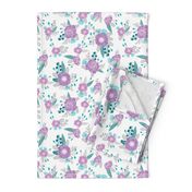 purple florals fabric