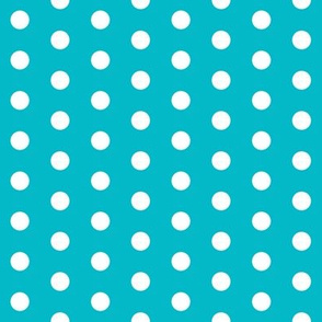turquoise dots fabric