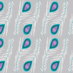 peacock feather fabric nursery baby girl design