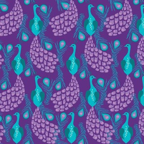 peacock_multi_3peacock fabric girls nursery baby design  turquoise purple