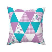 triangle cheater quilt baby girl nursery purple and turquoise nursery design