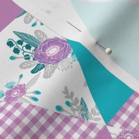 triangle cheater quilt baby girl nursery purple and turquoise nursery design