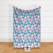 triangle cheater quilt baby girl nursery purple and turquoise nursery design