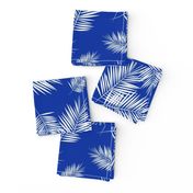 Palm leaf - cobalt blue, tropical palm tree Palm leaves 