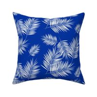 Palm leaf - cobalt blue, tropical palm tree Palm leaves 