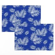 Palm leaf - cobalt blue, tropical palm tree Palm leaves 