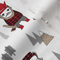 lumberjack fabric // woodcutter woodland forest illustration fall autumn design by andrea lauren