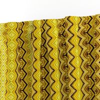 Earthy Rickrack Stripes in Yellow and Brown