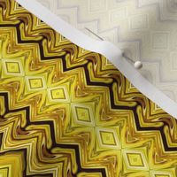 Earthy Rickrack Stripes in Yellow and Brown