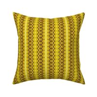 Earthy Rickrack Stripes in Yellow and Brown