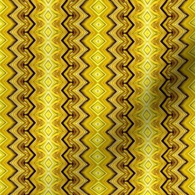 Earthy Rickrack Stripes in Yellow and Brown