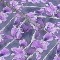 Simple Iris Pattern in Pastel Purple Small Print