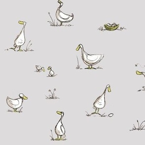 All my little duckies - gray