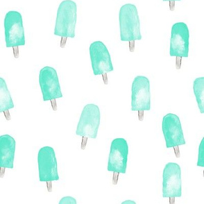 watercolor popsicles - minty