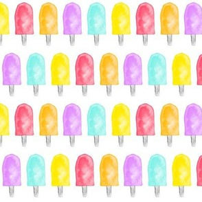 watercolor popsicles -  multi in a row