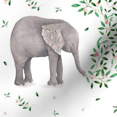 10.5" Floral Elephant 2017 Summer Collection