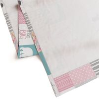 Dream Big Little Girl Wholecloth Cheater Quilt - Rotated