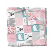 Dream Big Little Girl Wholecloth Cheater Quilt - Rotated