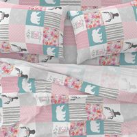 Dream Big Little Girl Wholecloth Cheater Quilt - Rotated