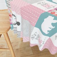 Dream Big Little Girl Wholecloth Cheater Quilt - Rotated