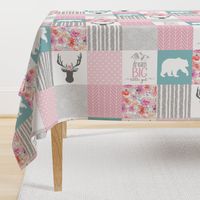 Dream Big Little Girl Wholecloth Cheater Quilt - Rotated